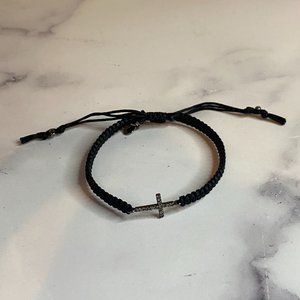 Tai Gunmetal Cross adjustable bracelet